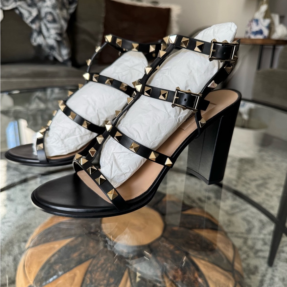 Valentino Garavani Black Studded Heels